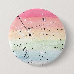 Macaron Rond 7,6 Cm Bouton TROS Rainbow LGBT Pride (Choisir la taille)