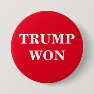 Macaron Rond 7,6 Cm Bouton Trump Won