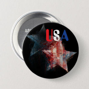Macaron Rond 7,6 Cm Bouton USA