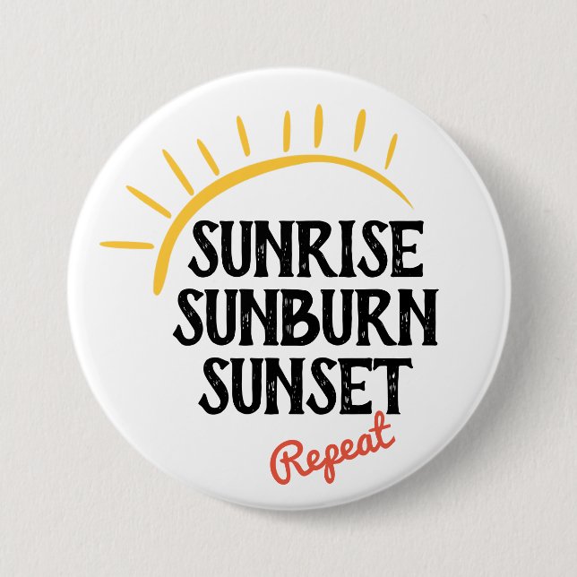 Macaron Rond 7,6 Cm Bouton Vibes d'été (Devant)