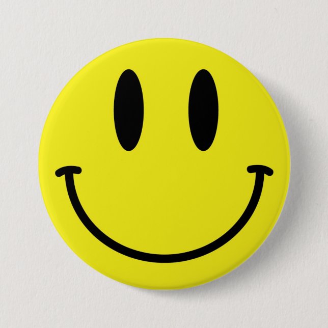 Macaron Rond 7,6 Cm Bouton Visage (Devant)