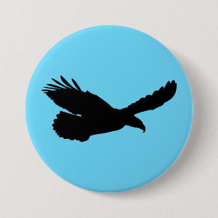 Macaron Rond 7,6 Cm Bouton volant Aigle - Couleur personnalisée