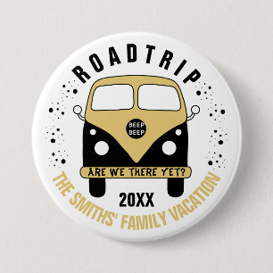 Macaron Rond 7,6 Cm Bouton Voyage routier