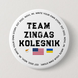 Macaron Rond 7,6 Cm Bouton Zingas Kolesnik