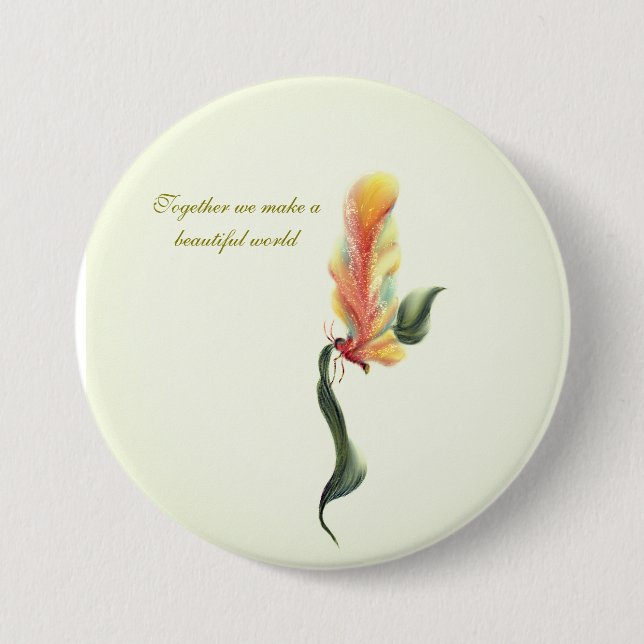 Macaron Rond 7,6 Cm Boutons (Devant)