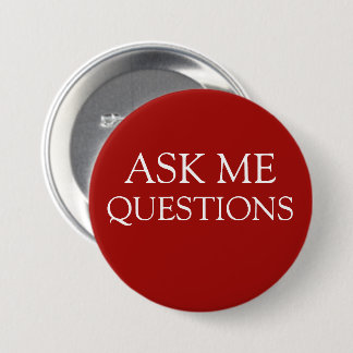 Macaron Rond 7,6 Cm Boutons de message Poser-moi des questions