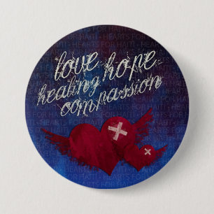 Macaron Rond 7,6 Cm Boutons de Valentine de soulagement du Haïti