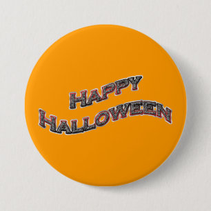 Macaron Rond 7,6 Cm Boutons d'Halloween heureux