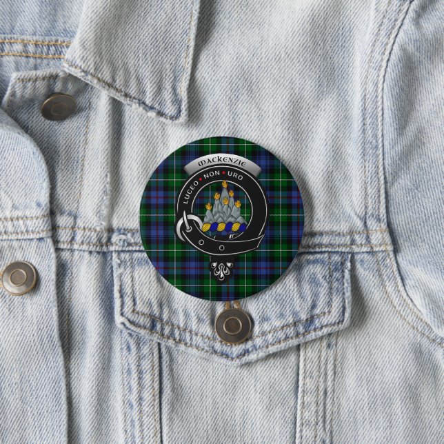 Macaron Rond 7,6 Cm Boutons d'insigne de clan MacKenzie (En situation)