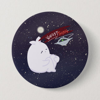 Macaron Rond 7,6 Cm Boutons Halloween Enlèvement Alien Fantôme