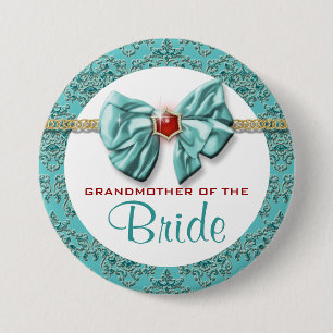 Macaron Rond 7,6 Cm Boutons nuptiaux d'or rouge d'Aqua