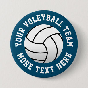 Macaron Rond 7,6 Cm Boutons personnalisés d'équipe de volleyball de pl