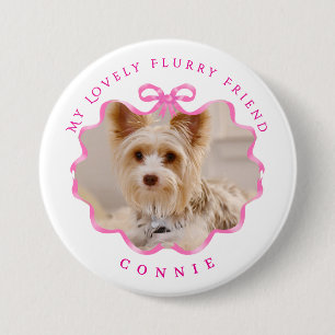 Macaron Rond 7,6 Cm Bow Ruban Pet Photo rose