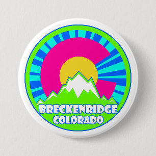 Macaron Rond 7,6 Cm Breckenridge Neon Breckenridge Colorado drapeau bo