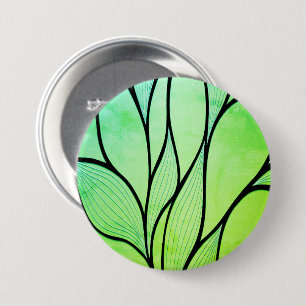 Macaron Rond 7,6 Cm Bright Green Hues Creative Leave Motif