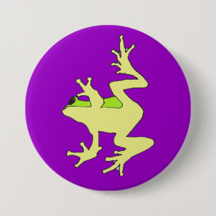 Macaron Rond 7,6 Cm Broche de la grenouille