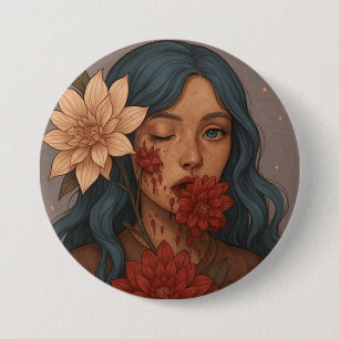 Macaron Rond 7,6 Cm Broche du bouton Hanahaki