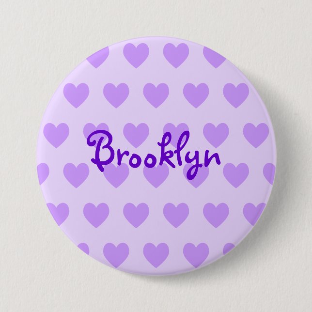 Macaron Rond 7,6 Cm Brooklyn en violet (Devant)