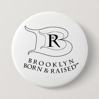 MACARON ROND 7,6 CM BROOKLYN NÉ ET ÉLEVÉ LOGO ROUND BUTTON PIN