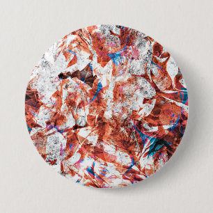 Macaron Rond 7,6 Cm Brosse à peinture rouge art numérique moderne abst
