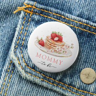 Macaron Rond 7,6 Cm Brunch fraise Baby shower Maman à être bouton