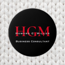 Business Modern Black Red 3 Lettre Monogramme Logo