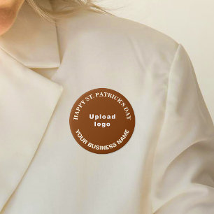 Macaron Rond 7,6 Cm Business Saint Patrick Salutation à Brown tour