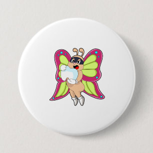 Macaron Rond 7,6 Cm Butterfly Dentist Teeth