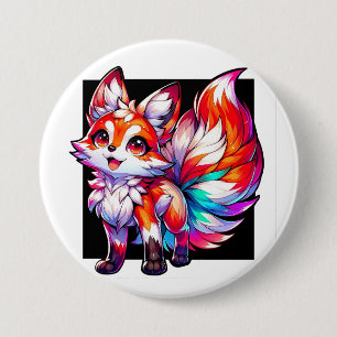 Macaron Rond 7,6 Cm Button de renard
