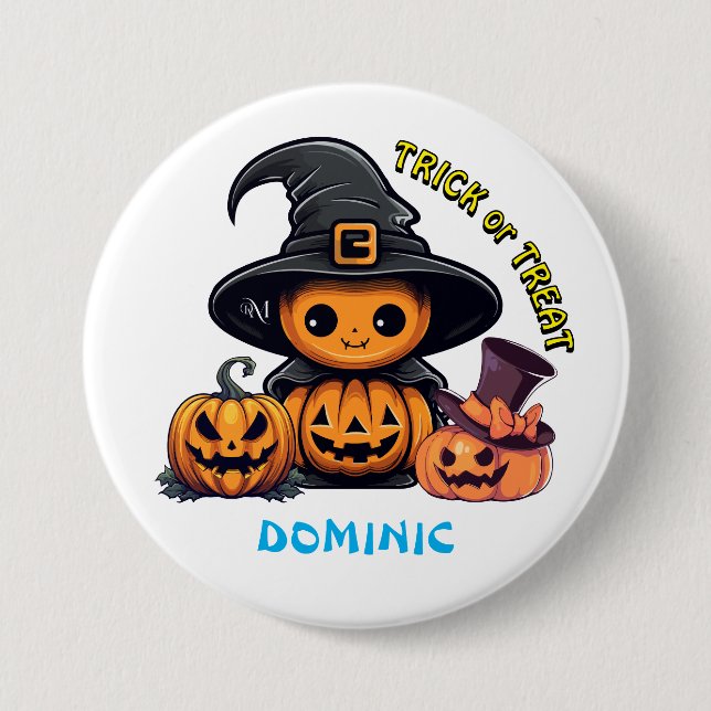 Macaron Rond 7,6 Cm Button : HALLOWEEN Creepy #1 (Devant)