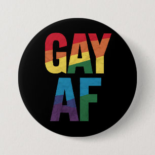 Macaron Rond 7,6 Cm Cadeau gay AF LGBT Fierté Mois de la fierté