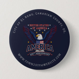 Macaron Rond 7,6 Cm Cadeau promotionnel en gros pour le 4 juillet de l