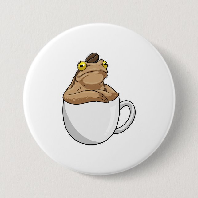 Macaron Rond 7,6 Cm Café Frog (Devant)