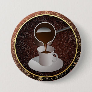 Macaron Rond 7,6 Cm Café turc