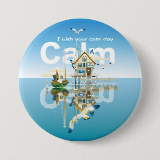 Macaron Rond 7,6 Cm CALM I wish your calm day