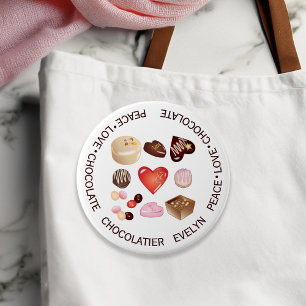 Macaron Rond 7,6 Cm Calme Personnalisé Amour Chocolat Bonbon