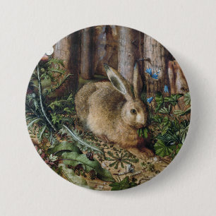 Macaron Rond 7,6 Cm Campagne vintage aux lièvres Nature Cottagecore so