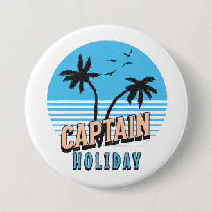 Macaron Rond 7,6 Cm Capitaine Holiday