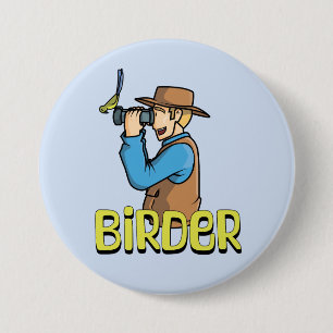 Macaron Rond 7,6 Cm Cartoon Birder