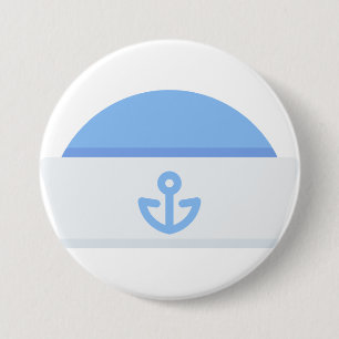 Macaron Rond 7,6 Cm casquette marin