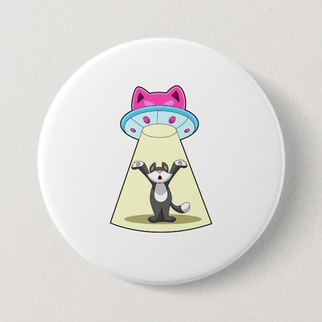 Macaron Rond 7,6 Cm Cat (Devant)