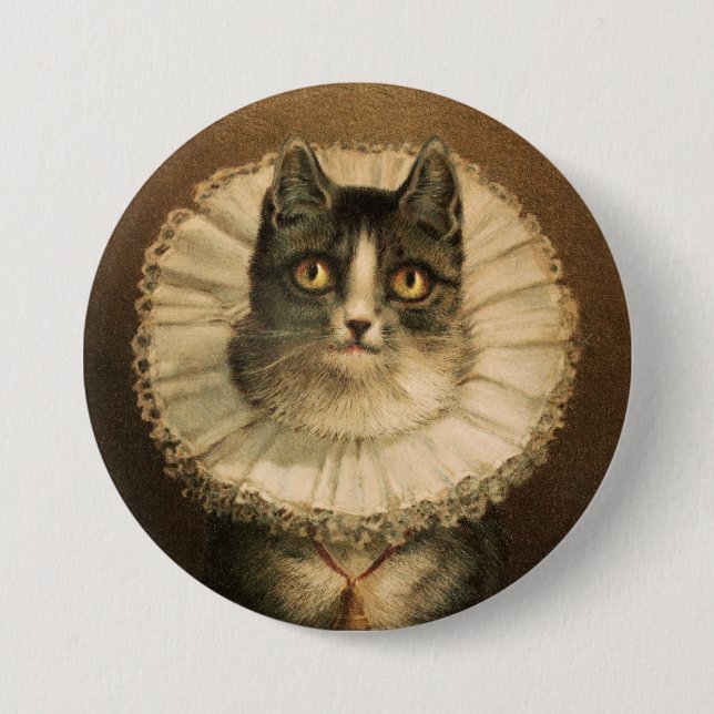 Macaron Rond 7,6 Cm Cat (Devant)