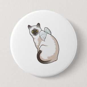 Macaron Rond 7,6 Cm Cat Angel