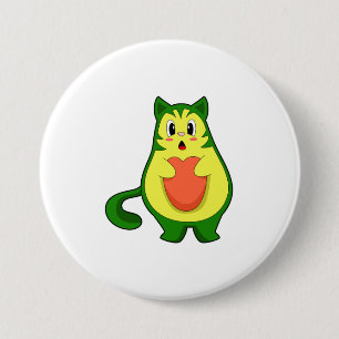 Macaron Rond 7,6 Cm Cat Avocado