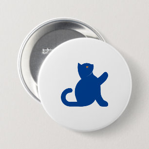 Macaron Rond 7,6 Cm Cat dit bonjour