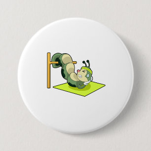 Macaron Rond 7,6 Cm Caterpillar ABS Workout Fitness