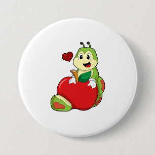 Macaron Rond 7,6 Cm Caterpillar with Apple