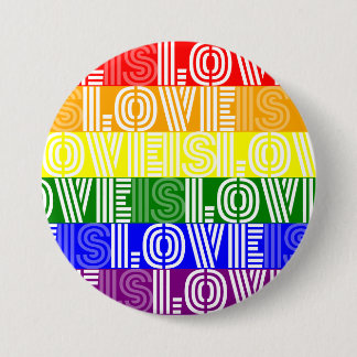 Macaron Rond 7,6 Cm Célébration du Mois de la Fierté L'amour est l'amo