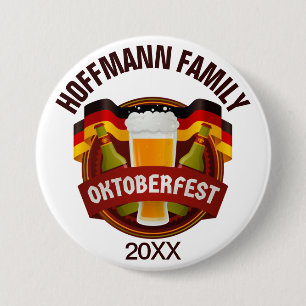 Macaron Rond 7,6 Cm Célébration familiale d'Oktoberfest