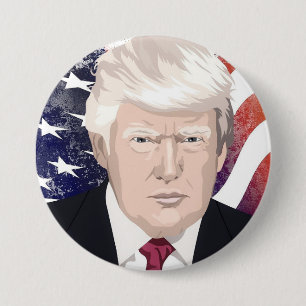 Macaron Rond 7,6 Cm Célébrez l'Amérique et le président Trump #30